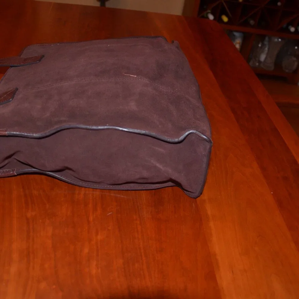 Cole Haan Brown Suede Tote Bag - Picture 3 of 6
